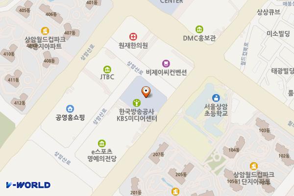 서울시 마포구 KBS미디어센터 위치 지도 — 서울특별시 마포구 매봉산로 45