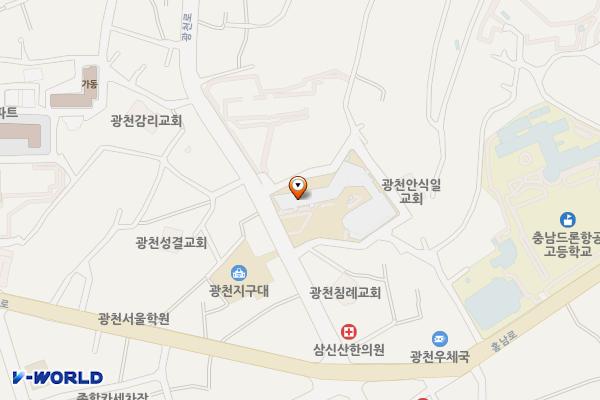 광천복합공공청사및문예회관 위치 지도 — 충청남도 홍성군 광천읍 광천로 342