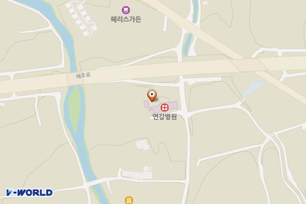 연강의료재단 위치 지도 — 제주특별자치도 제주시 죽성서길 6 (오등동, 연강병원)