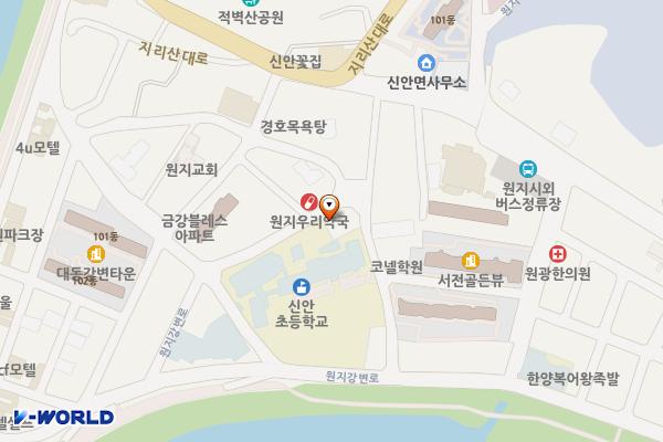 신안초등학교 뒤 주차장 위치 지도 — 경상남도 산청군 신안면 하정리 731-7