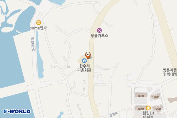 한수리새마을회 위치 지도 — 제주특별자치도 제주시 한림읍 한림로 739 (한수리, 한수리사무소)
