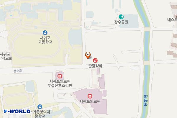 한빛분향소 위치 지도 — 제주특별자치도 서귀포시 장수로 36 (동홍동)