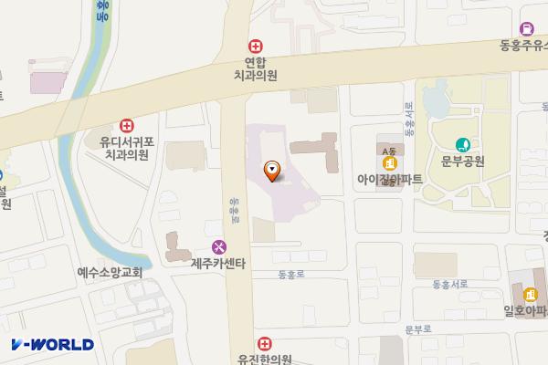 서귀포교회 위치 지도 — 제주특별자치도 서귀포시 동홍로 56 (동홍동, 서귀포교회)