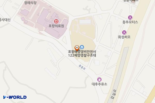용흥동 포항의료원 위치 지도 — 경상북도 포항시 북구 용흥로 36 (용흥동, 포항의료원)
