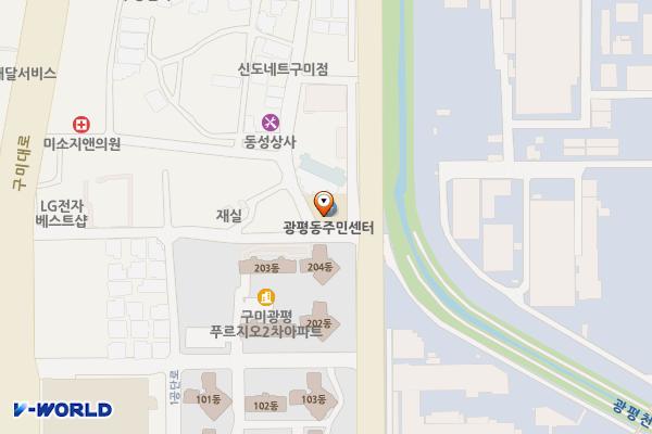구미시 광평동행정복지센터 위치 지도 — 경상북도 구미시 광평길 55