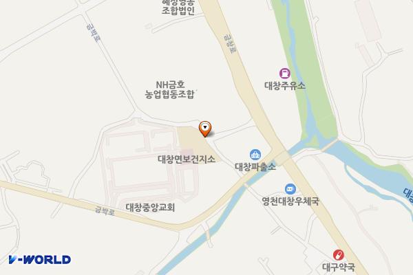 영천대창면사무소 위치 지도 — 경상북도 영천시 대창면 금박로 1057-7 (대창리)