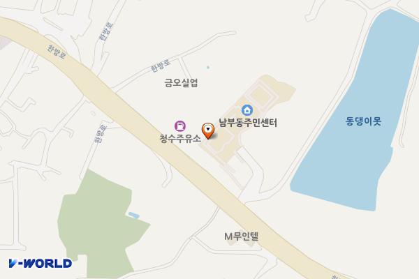 영천남부동사무소 위치 지도 — 경상북도 영천시 쇠늘안길 5 (도동, 남부동주민센터)