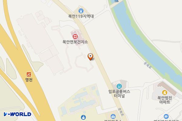 영천북안면복지회관 위치 지도 — 경상북도 영천시 북안면 운북로 2043 (임포리, 북안복지회관)
