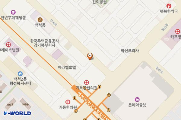 고양시 더한푸드 위치 지도 — 경기도 고양시 일산동구 강석로 9 (백석동)