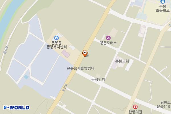 운봉읍사무소 위치 지도 — 전북특별자치도 남원시 운봉읍 황산로 1083 (서천리, 운봉읍사무소,운봉읍보건지소)