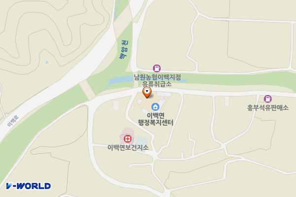 남원시 이백면행정복지센터 위치 지도 — 전북특별자치도 남원시 이백면 입촌길 16