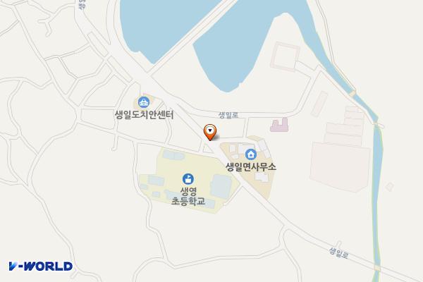 생일면사무소 위치 지도 — 전남광주통합특별시 완도군 생일면 생일로 582 (유서리, 생일면사무소)