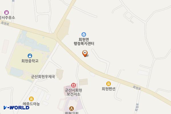 회현면사무소 위치 지도 — 전북특별자치도 군산시 회현면 회현로 181 (대정리, 회현면사무소)