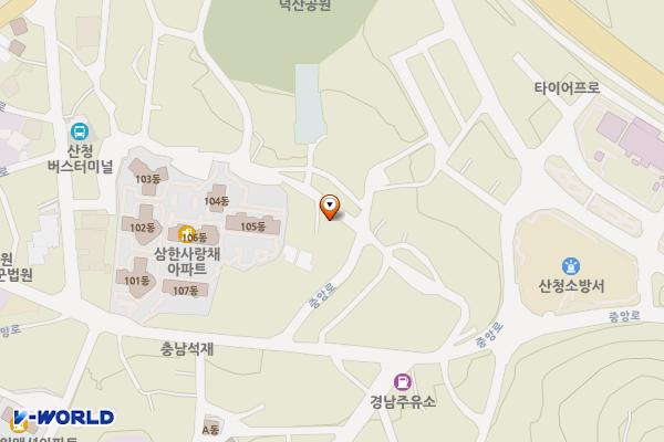 지리2구마을 주차장 위치 지도 — 경상남도 산청군 산청읍 중앙로59번길 17