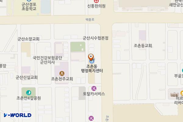 군산조촌동행정복지센터 위치 지도 — 전북특별자치도 군산시 조촌5길 15