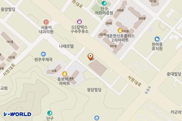 동보노빌리티타워골드 위치 지도 — 강원특별자치도 원주시 서원대로 434