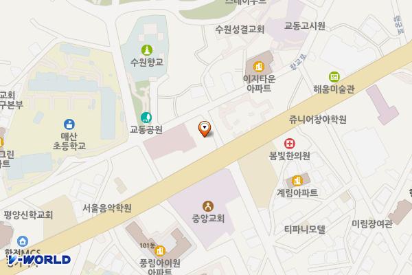 팔달구보건소 위치 지도 — 경기도 수원시 팔달구 팔달산로 6 (교동, 팔달구보건소)