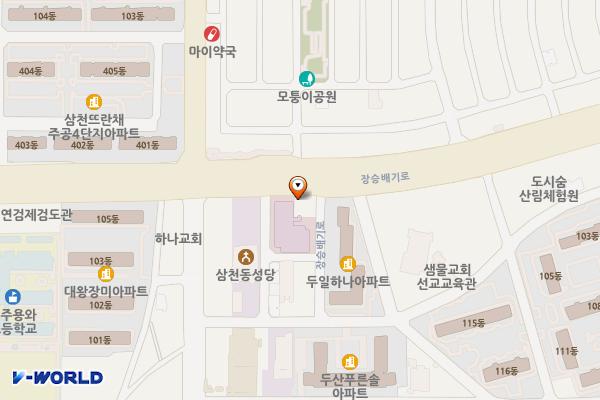 한솔요양병원 위치 지도 — 전북특별자치도 전주시 완산구 장승배기로 46 (삼천동1가)