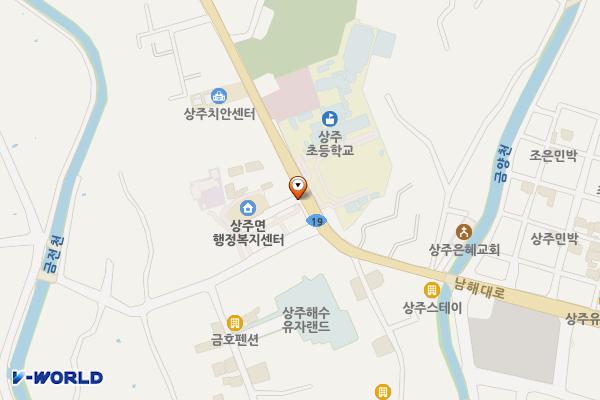 남해 상주면사무소 위치 지도 — 경상남도 남해군 상주면 남해대로 705 (상주리, 상주면사무소)