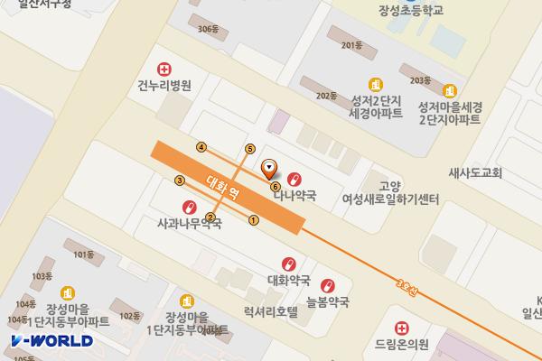 대화그린월드 위치 지도 — 경기도 고양시 일산서구 중앙로 1564
