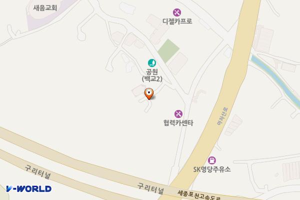한국지엠구리바로서비스 위치 지도 — 경기도 구리시 한다리길 21 (교문동)