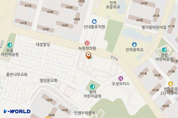 케이티민락빌딩 위치 지도 — 경기도 의정부시 용현로 168