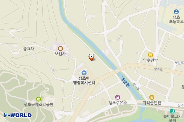 생초면소재지 주차장 위치 지도 — 경상남도 산청군 생초면 어서리 293