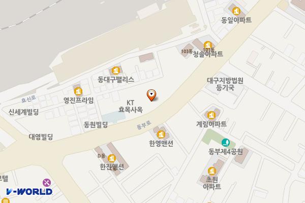 케이티효목빌딩 위치 지도 — 대구광역시 동구 동부로 197