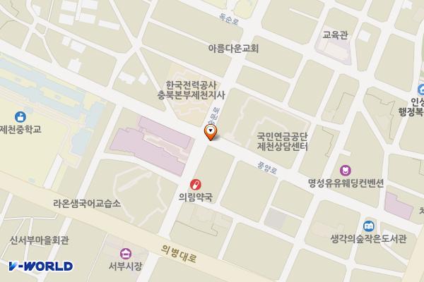 충북 제천시 케이티제천빌딩 위치 지도 — 충청북도 제천시 풍양로 65