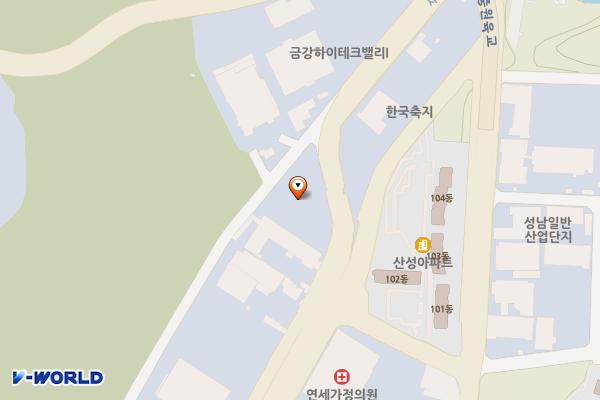 금강하이테크2 위치 지도 — 경기도 성남시 중원구 사기막골로 159
