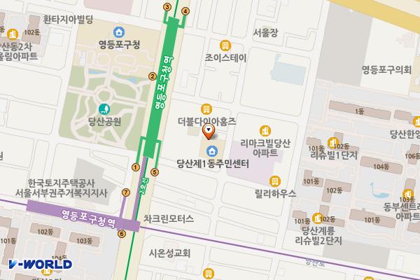 서울시 영등포구 당산1동주민센터 위치 지도 — 서울특별시 영등포구 양산로23길 11