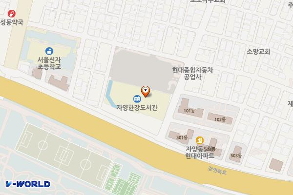 서울시 광진구 자양문화체육센터 위치 지도 — 서울특별시 광진구 뚝섬로52길 66