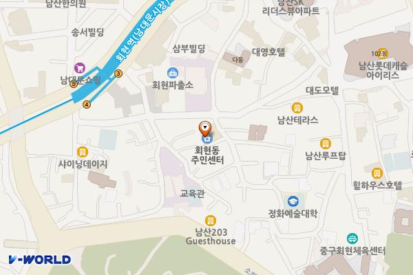 서울시 중구 회현동주민센터 위치 지도 — 서울특별시 중구 퇴계로8길 46