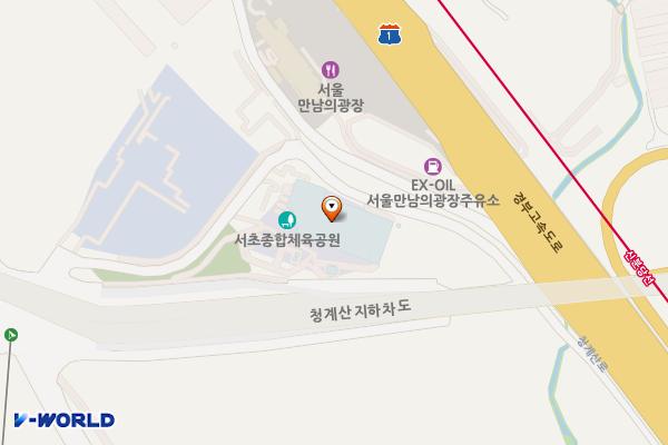 서울시 서초구 서초종합체육관 위치 지도 — 서울특별시 서초구 양재대로12길 73-48