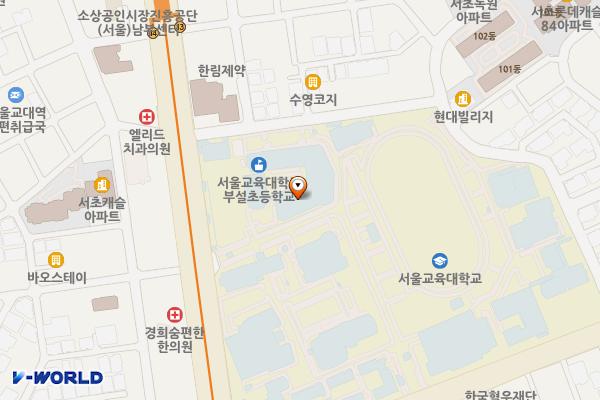 서울시 서초구 서울교육대학 위치 지도 — 서울특별시 서초구 서초중앙로 96