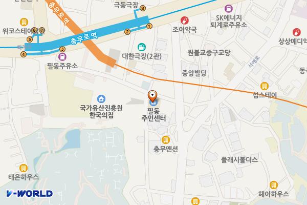 서울시 중구 필동주민센터 위치 지도 — 서울특별시 중구 퇴계로36길 42