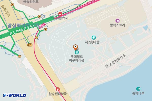 서울시 송파구 롯데타워지하4층 위치 지도 — 서울특별시 송파구 올림픽로 300