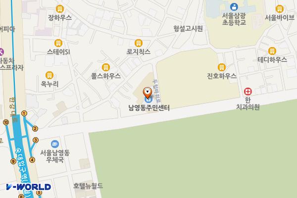 서울시 남영동주민센터 위치 지도 — 서울특별시 용산구 두텁바위로 25