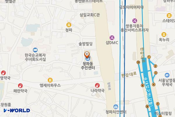 서울시 용산구 청파동주민센터 위치 지도 — 서울특별시 용산구 청파로49길 6