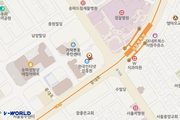 서울시 송파구 IT벤처타워 위치 지도 — 서울특별시 송파구 중대로 135