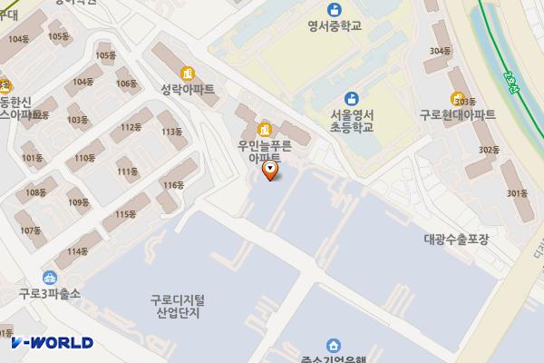 서울시 구로구 벽산디지털밸리7차 위치 지도 — 서울특별시 구로구 디지털로33길 50