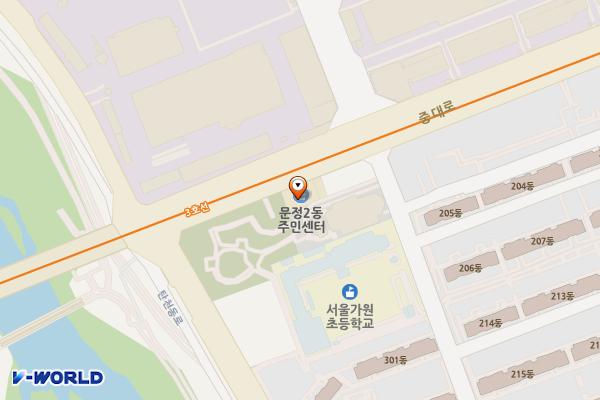 서울시 송파구 문정2동주민센터 위치 지도 — 서울특별시 송파구 중대로 16