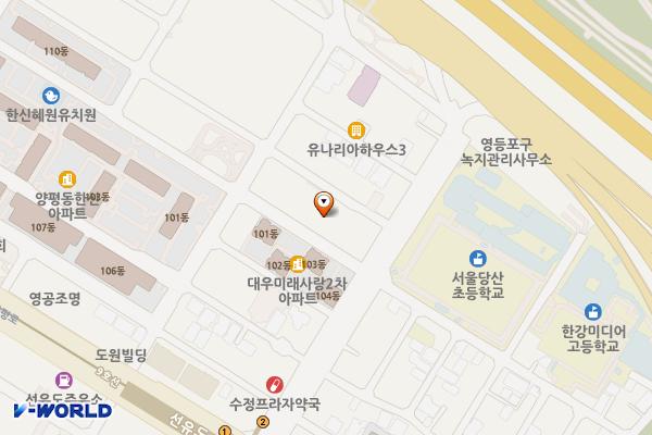 서울시 영등포구 선유도코오롱디지털타워 위치 지도 — 서울특별시 영등포구 양평로22길 21