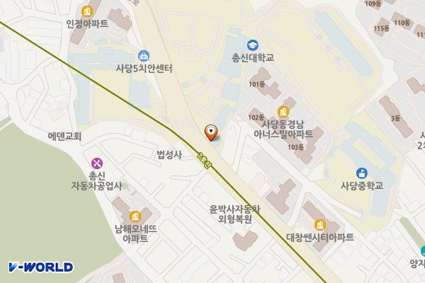 서울시 동작구 총신대사당캠퍼스 위치 지도 — 서울특별시 동작구 사당로 143