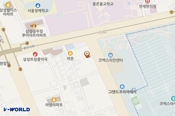 서울시 강남구 빌딩레베쌍트 위치 지도 — 서울특별시 강남구 봉은사로86길 6