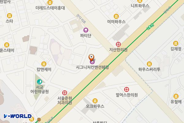 서울시 마포구 웨딩시그니처 위치 지도 — 서울특별시 마포구 양화로 87
