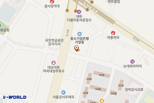 서울시 강서구 대룡드림타워1차 위치 지도 — 서울특별시 강서구 강서로 462
