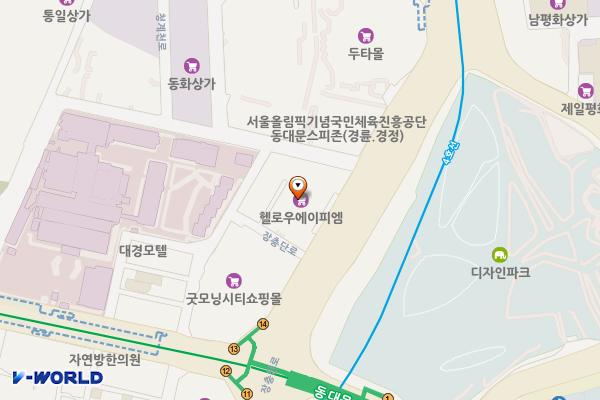 서울시 중구 헬로우APM 위치 지도 — 서울특별시 중구 장충단로 253