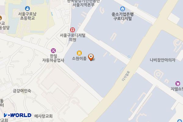 서울시 구로구 벽산디지털밸리1차 위치 지도 — 서울특별시 구로구 디지털로 27길 24