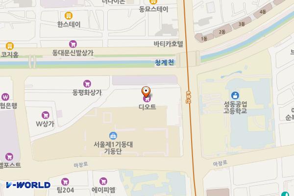서울시 중구 디오트 위치 지도 — 서울특별시 중구 다산로 293